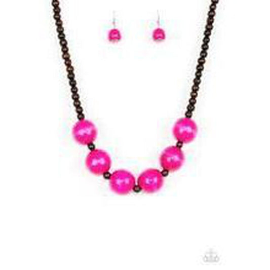 Oh My Miami Pink Necklace - Paparazzi - Dare2bdazzlin N Jewelry