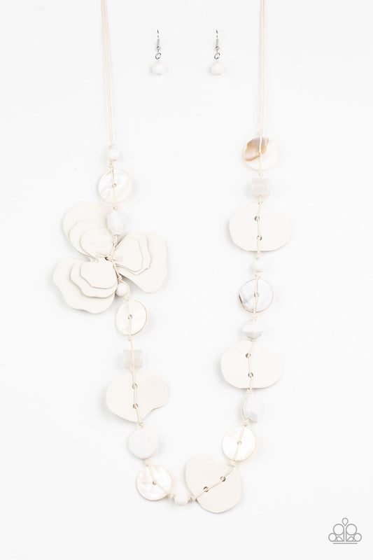 On Island Time - White Necklace - Paparazzi - Dare2bdazzlin N Jewelry