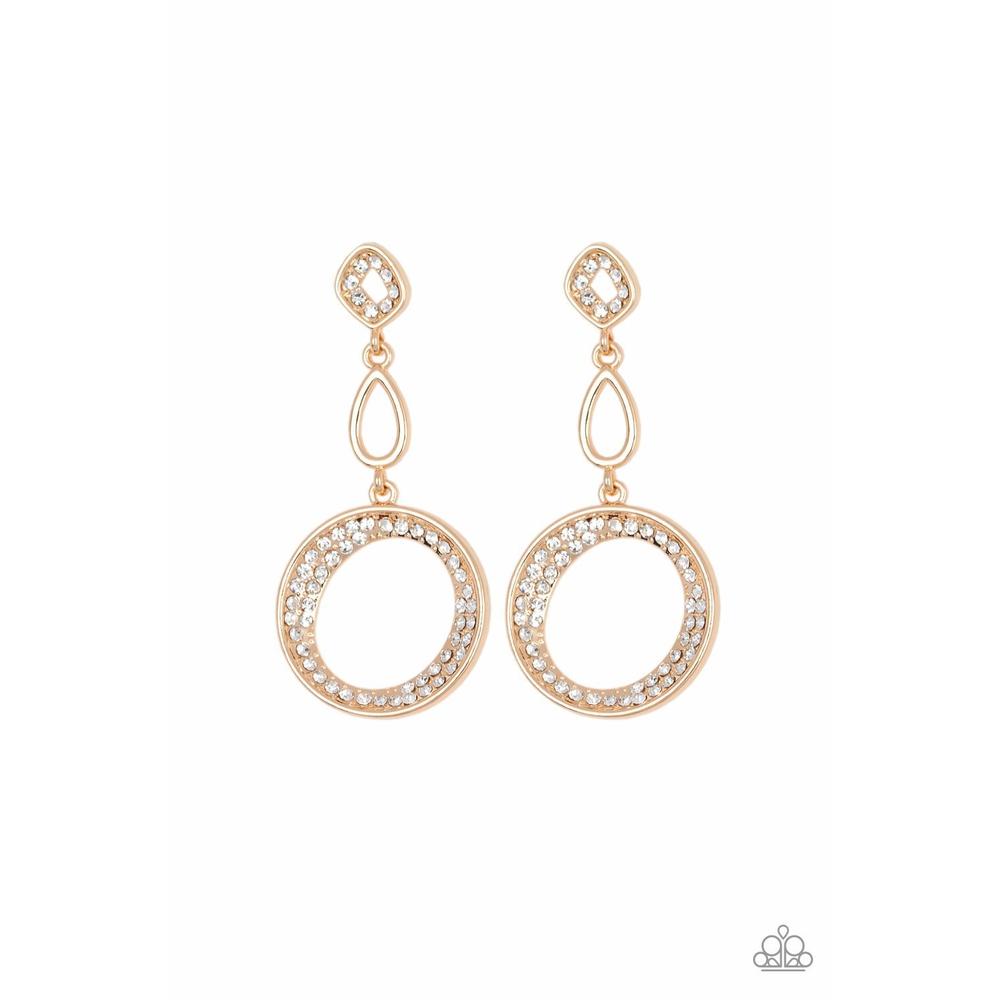 On The Glamour Scene - Gold Earrings - Paparazzi - Dare2bdazzlin N Jewelry