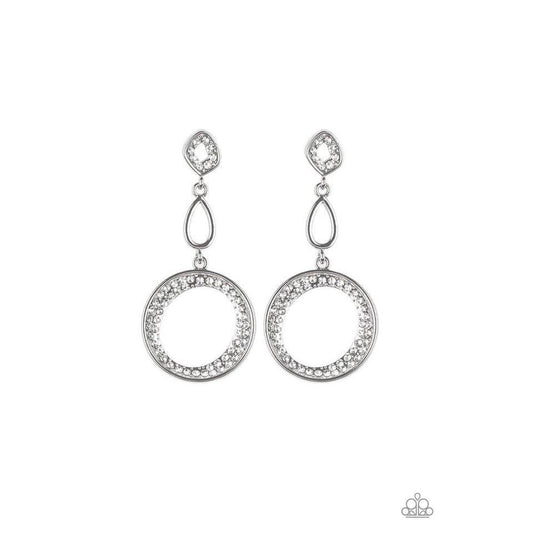 On The Glamour Scene - White Earrings - Paparazzi - Dare2bdazzlin N Jewelry