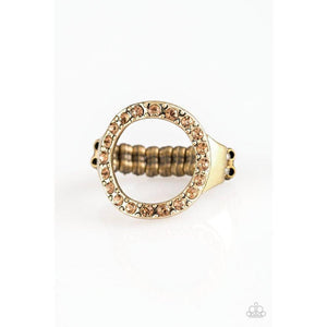 One-GLAM Band - Brass Ring - Paparazzi - Dare2bdazzlin N Jewelry