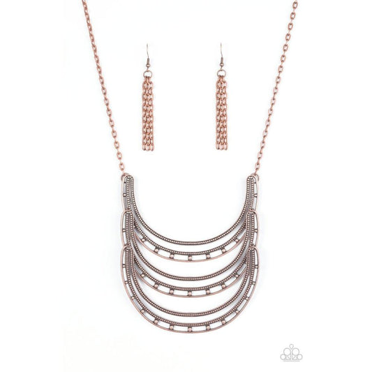 One Horse Race - Copper Necklace - Paparazzi - Dare2bdazzlin N Jewelry