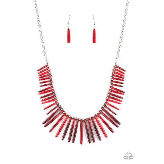Out of My Element - Red Necklace - Paparazzi - Dare2bdazzlin N Jewelry