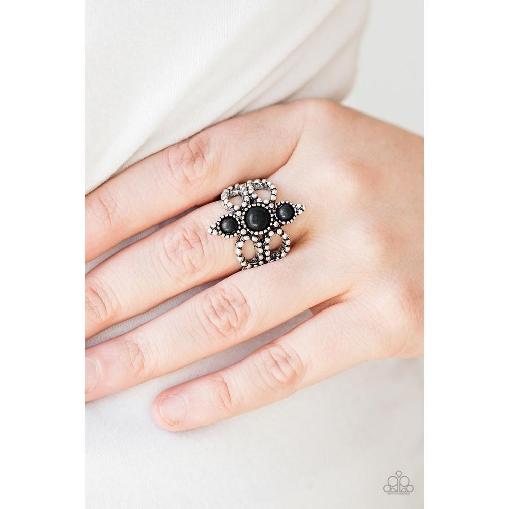 Outback Oasis Black Ring - Paparazzi - Paparazzi - Dare2bdazzlin N Jewelry