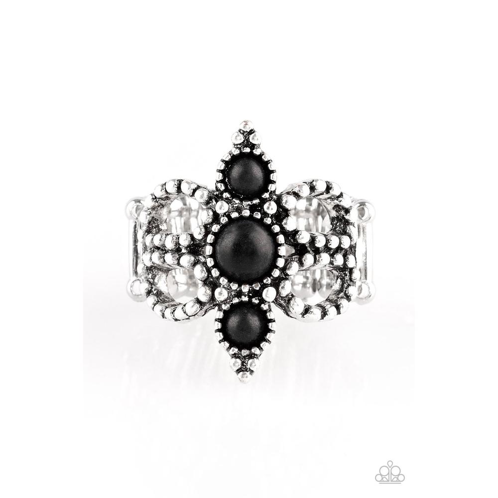 Outback Oasis Black Ring - Paparazzi - Paparazzi - Dare2bdazzlin N Jewelry