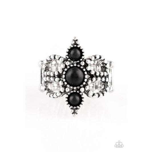 Outback Oasis Black Ring - Paparazzi - Paparazzi - Dare2bdazzlin N Jewelry