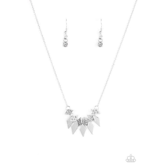 Over The Edge - Silver Necklace - Paparazzi - Dare2bdazzlin N Jewelry