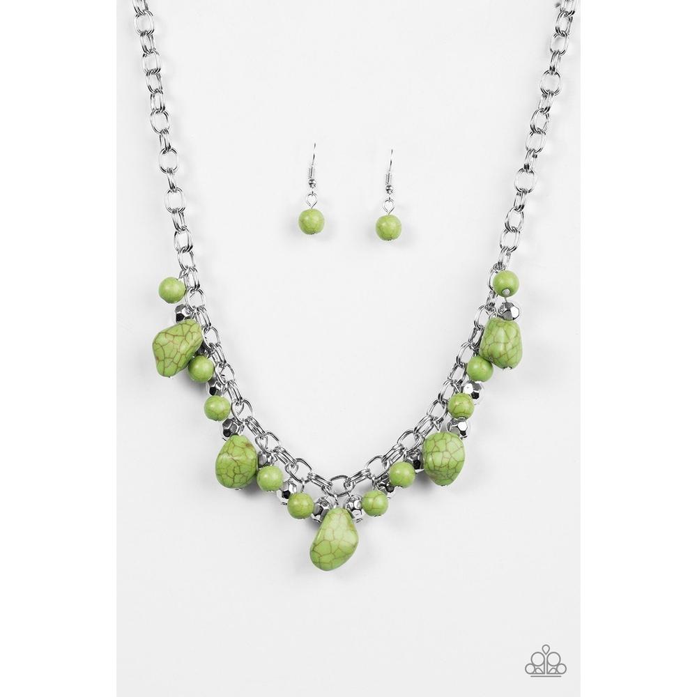 Paleo Princess - Green Necklace - Paparazzi - Dare2bdazzlin N Jewelry