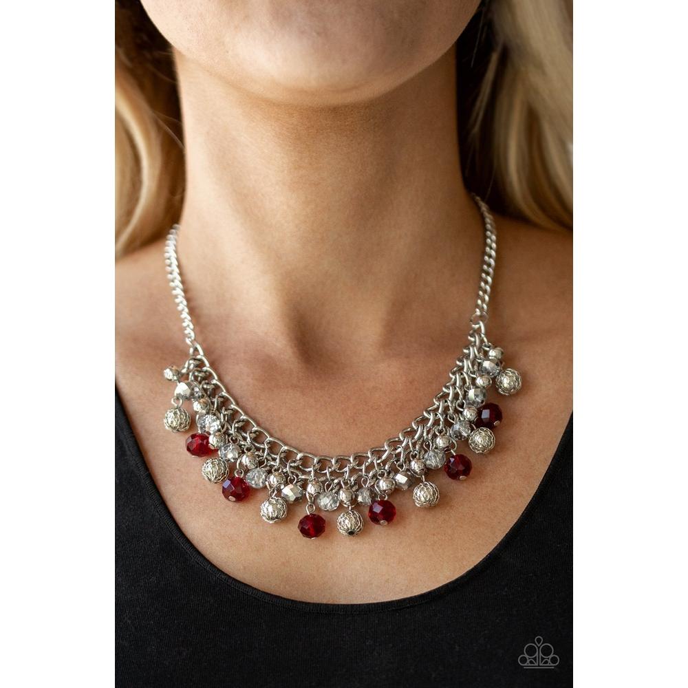Party Spree Red Necklace - Paparazzi - Dare2bdazzlin N Jewelry