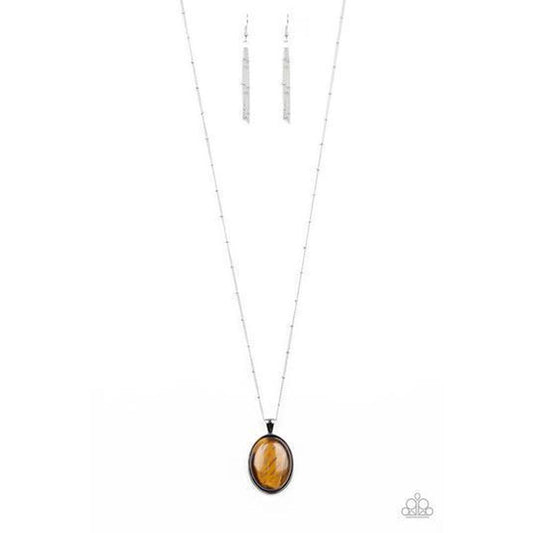 Peaceful Glow Yellow Necklace - Paparazzi - Dare2bdazzlin N Jewelry