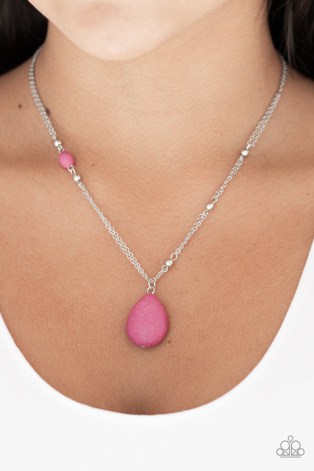 Peaceful Prairies - Pink Necklace - Paparazzi - Dare2bdazzlin N Jewelry