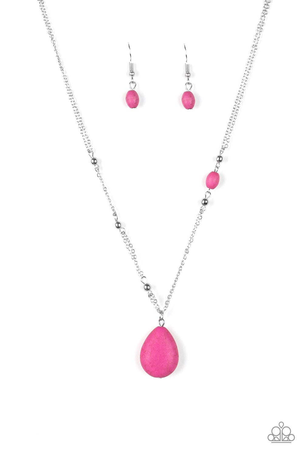 Peaceful Prairies - Pink Necklace - Paparazzi - Dare2bdazzlin N Jewelry
