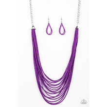 Load image into Gallery viewer, Peacefully Pacific Purple Necklace - Paparazzi - Dare2bdazzlin N Jewelry

