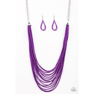 Peacefully Pacific Purple Necklace - Paparazzi - Dare2bdazzlin N Jewelry