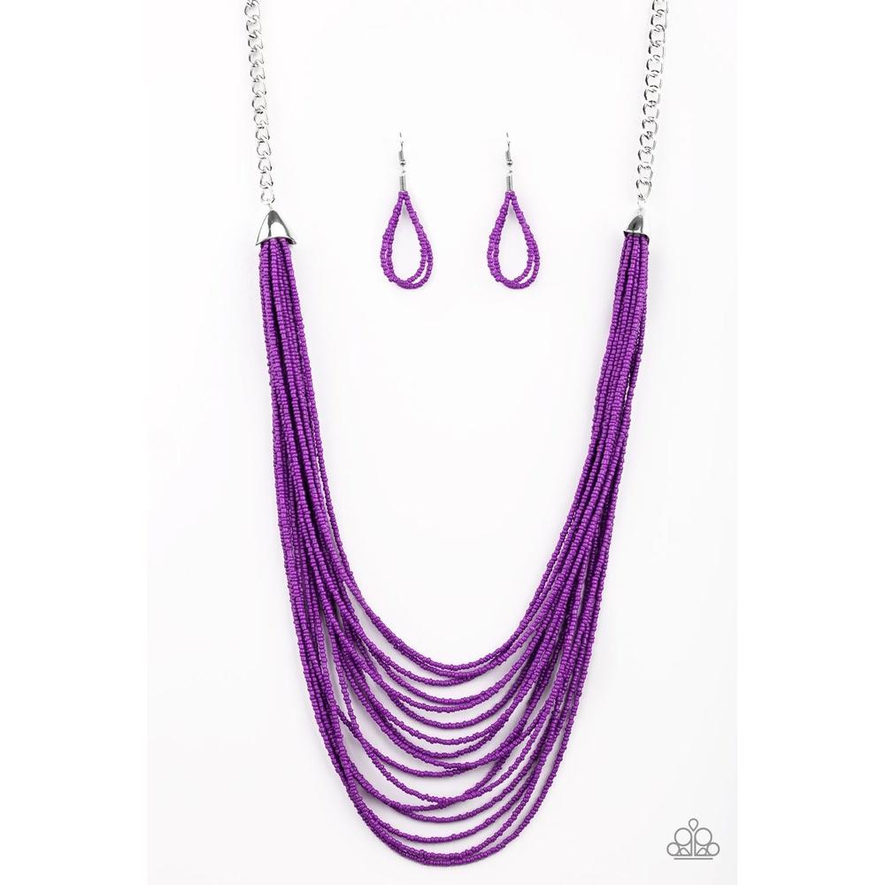 Peacefully Pacific Purple Necklace - Paparazzi - Dare2bdazzlin N Jewelry
