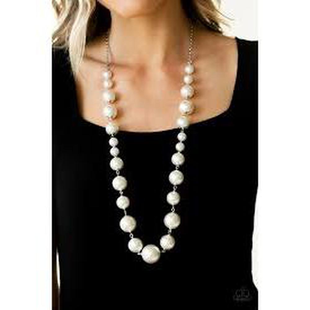 Pearl Prodigy White Necklace - Paparazzi - Dare2bdazzlin N Jewelry
