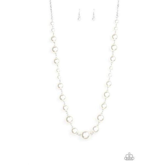 Pearl Prodigy White Necklace - Paparazzi - Dare2bdazzlin N Jewelry