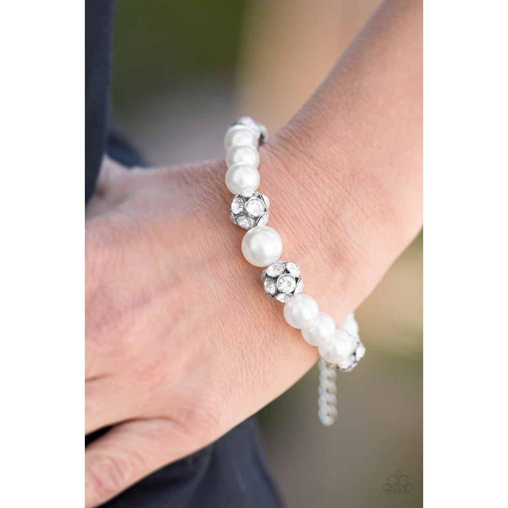 Pearls and Parlors - White Bracelet - Paparazzi - Dare2bdazzlin N Jewelry