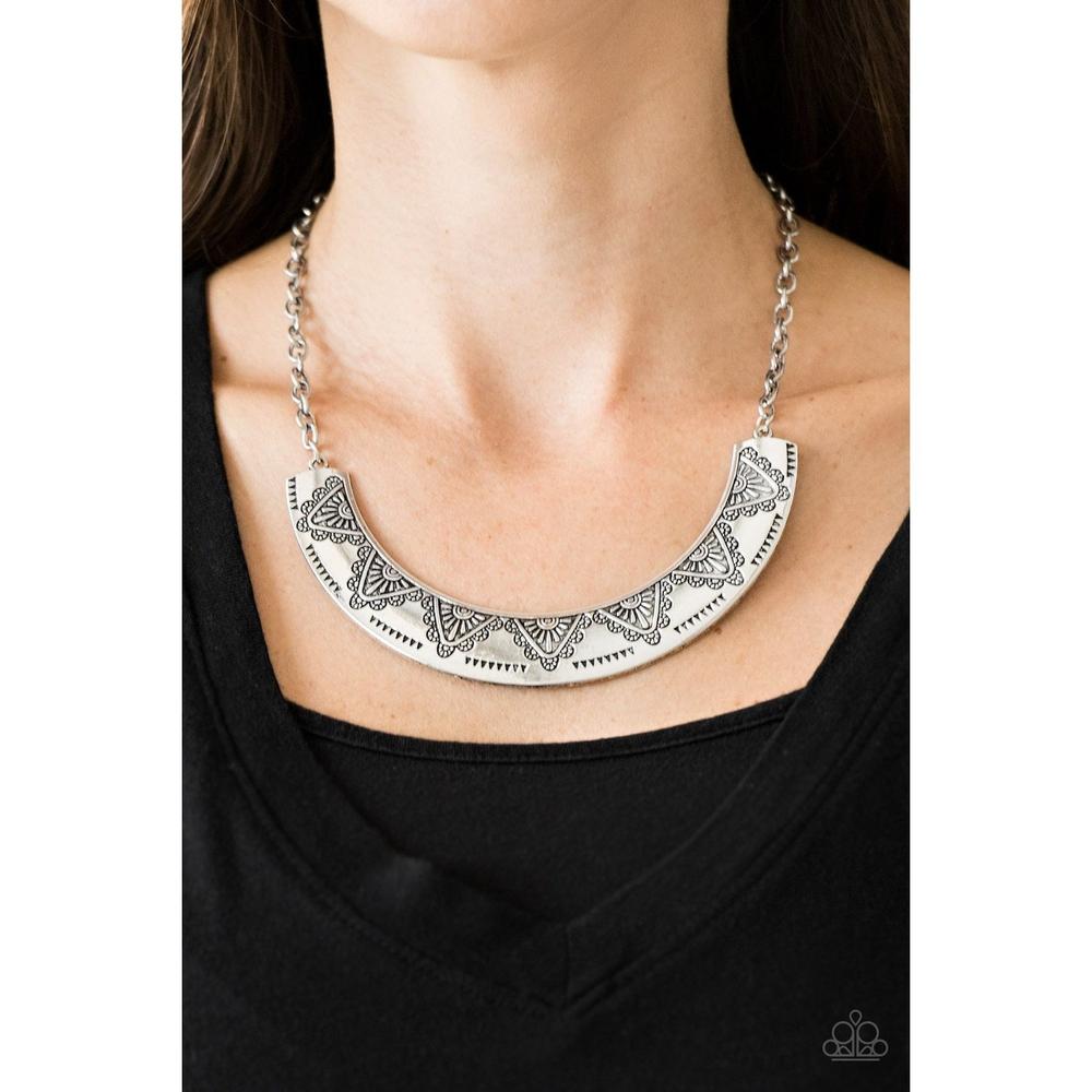 Persian Pharaoh - Silver Necklace - Paparazzi - Dare2bdazzlin N Jewelry