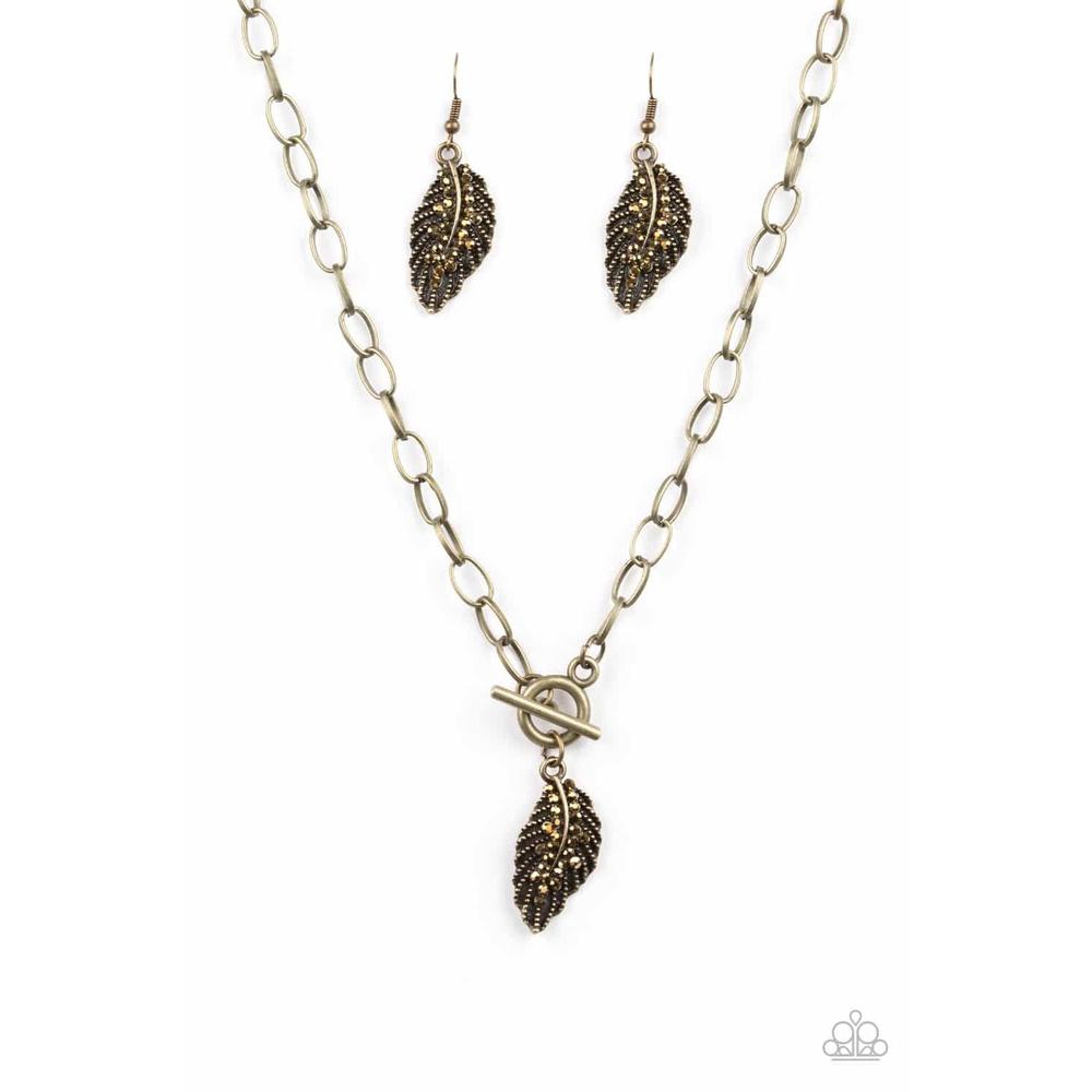 Pilot Quest Brass Necklace - Papararzzi - Dare2bdazzlin N Jewelry
