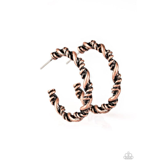 Plainly Panama - Copper Earrings - Paparazzi - Dare2bdazzlin N Jewelry