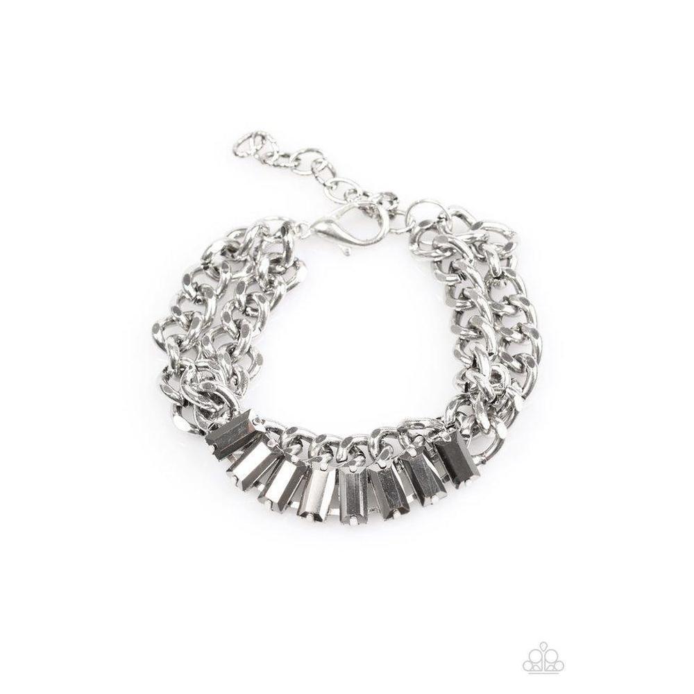Plunge Into Grunge - White Bracelet - Paparazzi - Dare2bdazzlin N Jewelry