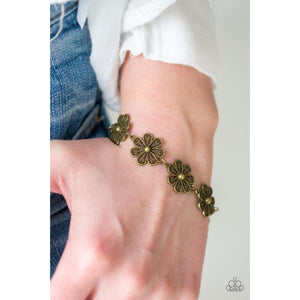 Pollen Count - Brass Bracelet - Paparazzi - Dare2bdazzlin N Jewelry