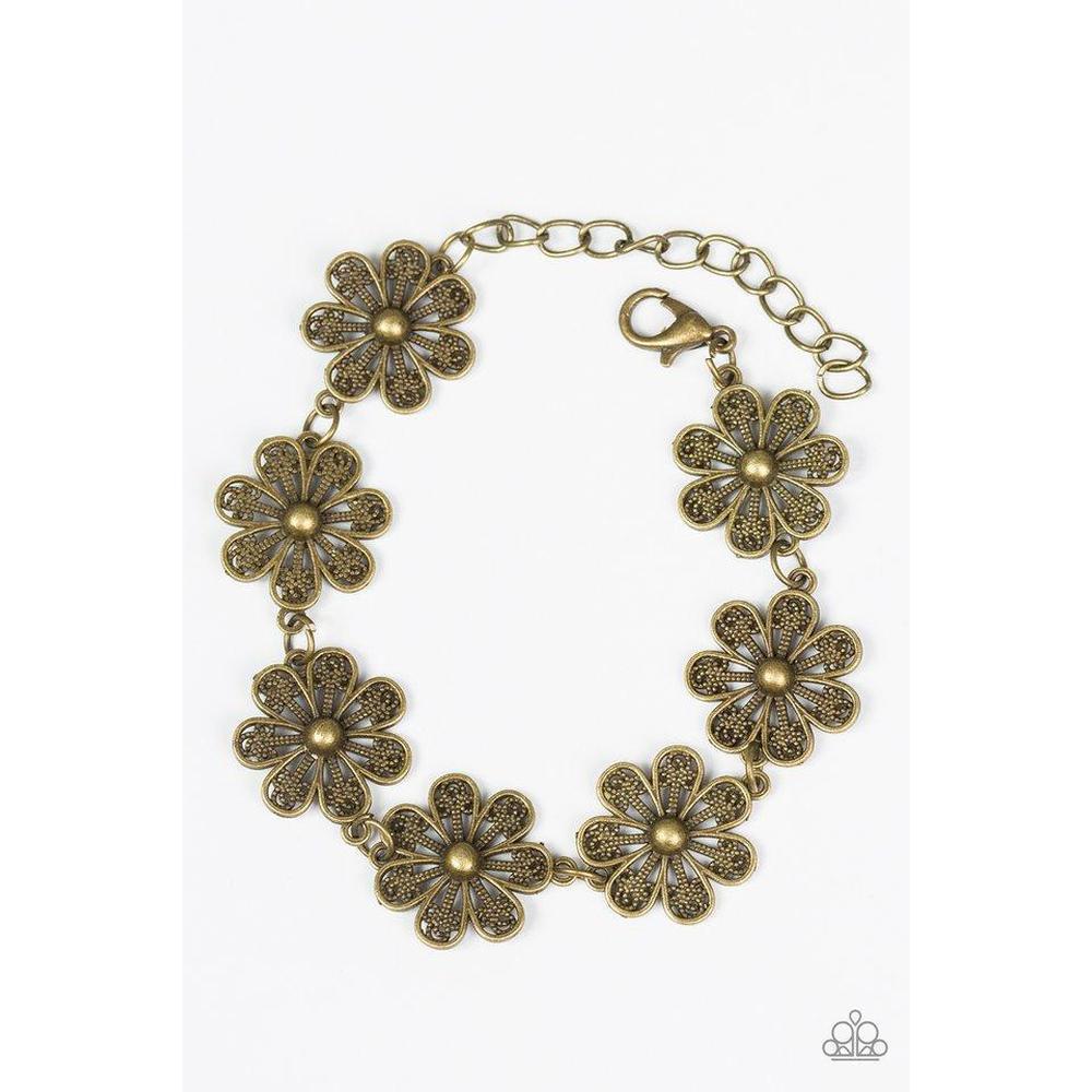 Pollen Count - Brass Bracelet - Paparazzi - Dare2bdazzlin N Jewelry