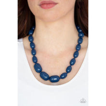 Load image into Gallery viewer, Poppin Popularity Blue Necklace - Paparazzi - Dare2bdazzlin N Jewelry
