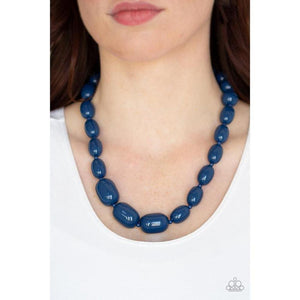 Poppin Popularity Blue Necklace - Paparazzi - Dare2bdazzlin N Jewelry