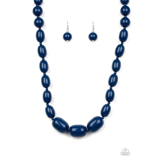 Poppin Popularity Blue Necklace - Paparazzi - Dare2bdazzlin N Jewelry