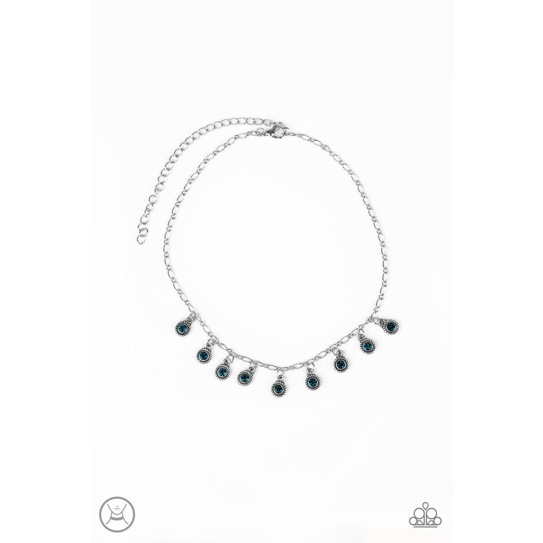 Popstar Party Blue Choker - Paparazzi - Dare2bdazzlin N Jewelry