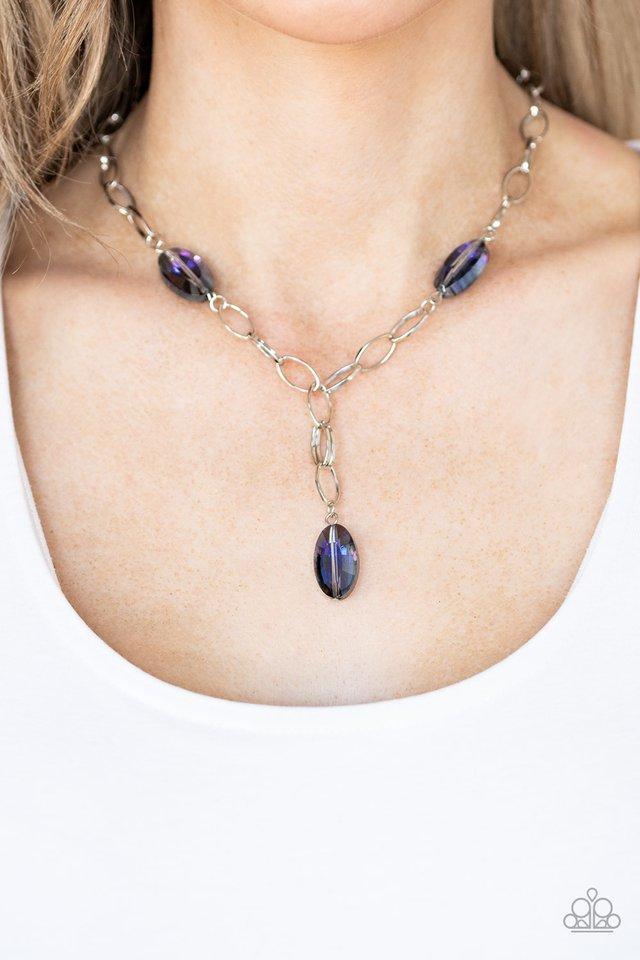 Power Up Purple Necklace - Paparazzi - Dare2bdazzlin N Jewelry
