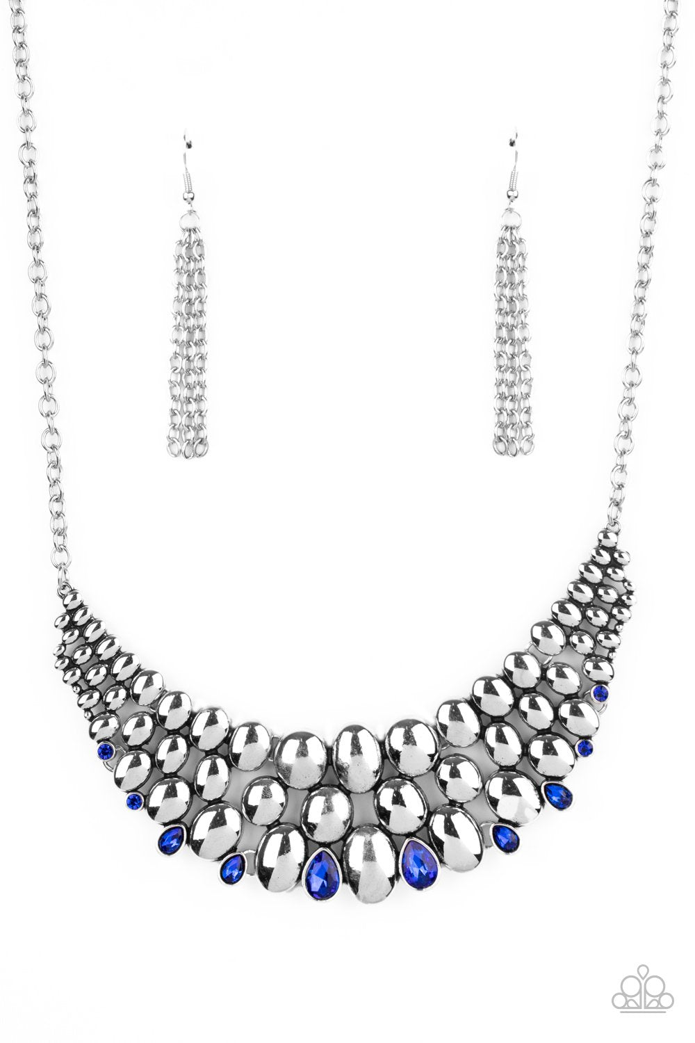 Powerhouse Party - Blue Necklace - Paparazzi - Dare2bdazzlin N Jewelry