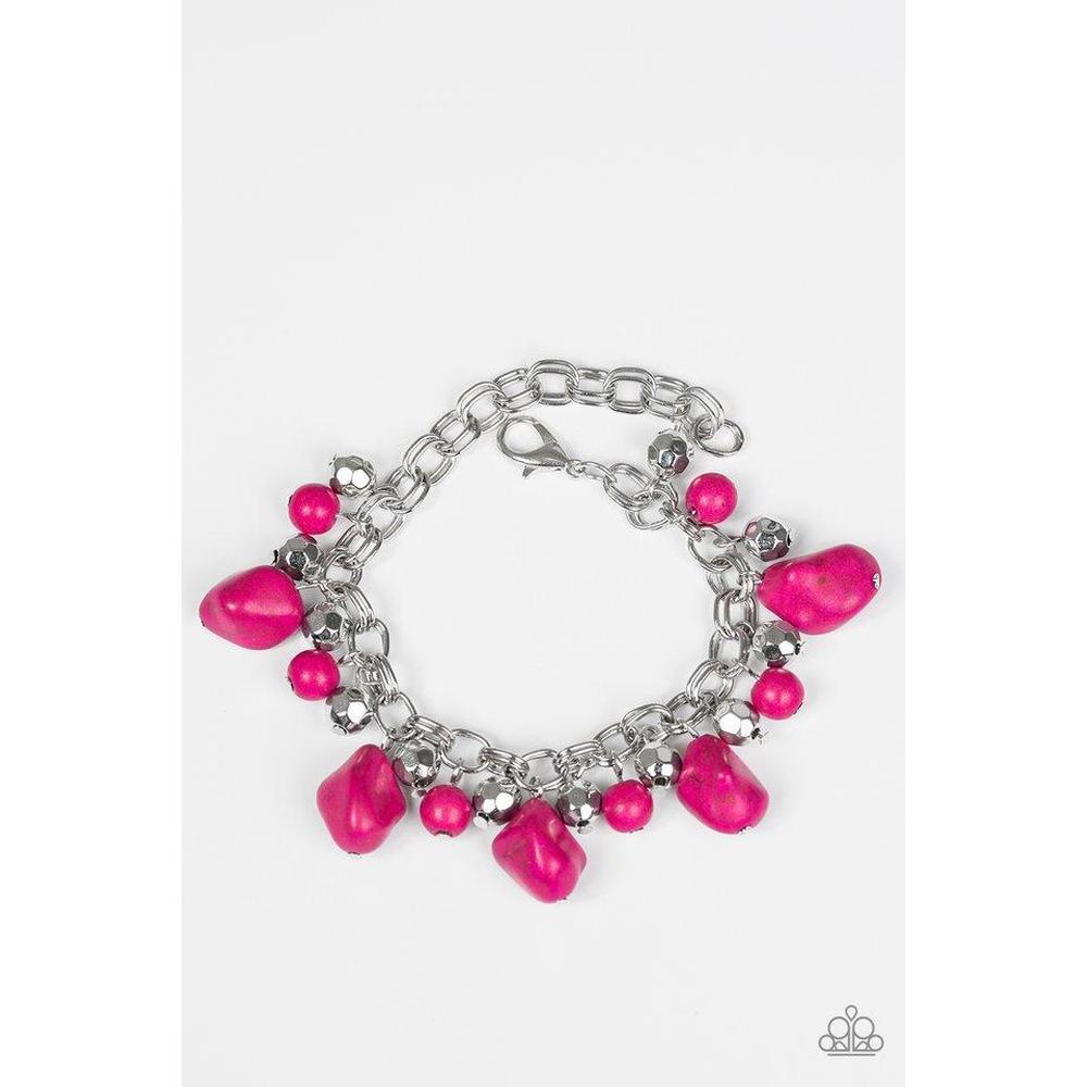 Practical Paleo - Pink Bracelet - Paparazzi - Dare2bdazzlin N Jewelry