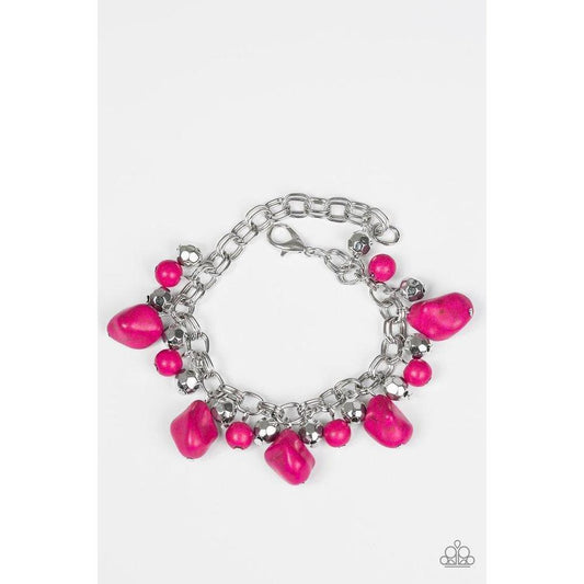 Practical Paleo - Pink Bracelet - Paparazzi - Dare2bdazzlin N Jewelry
