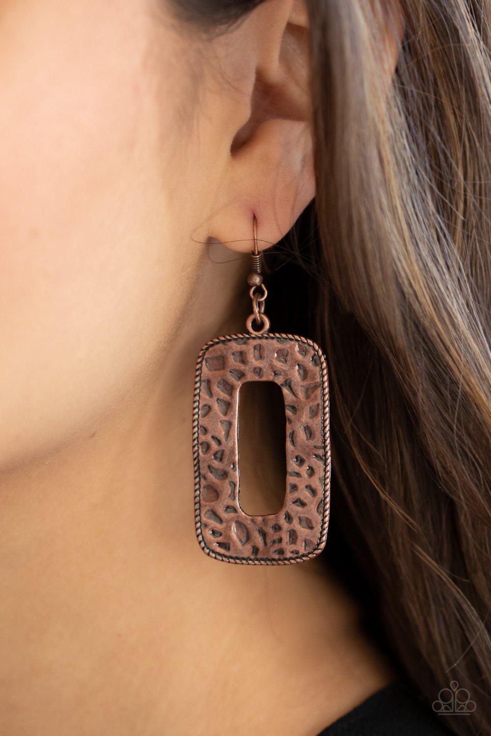 Primal Elements - Copper Earring - Paparazzi - Dare2bdazzlin N Jewelry
