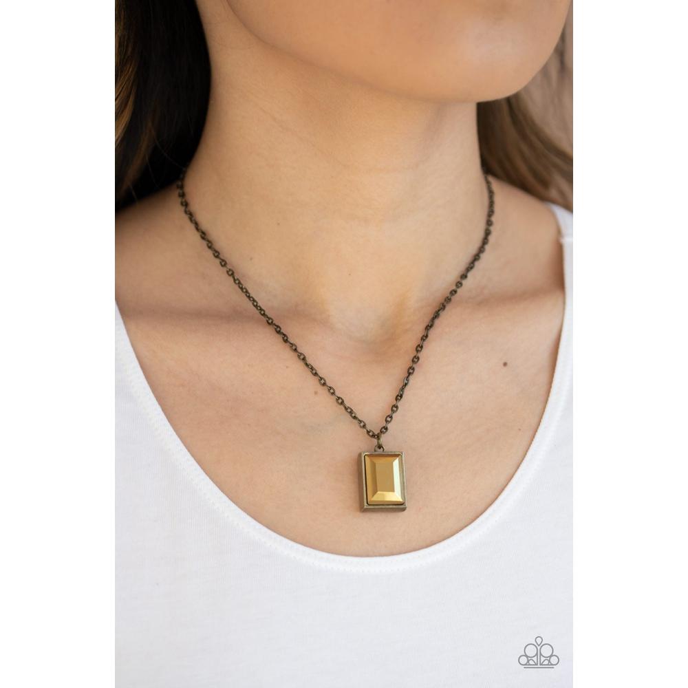 Pro Edge - Brass Necklace - Paparazzi - Dare2bdazzlin N Jewelry