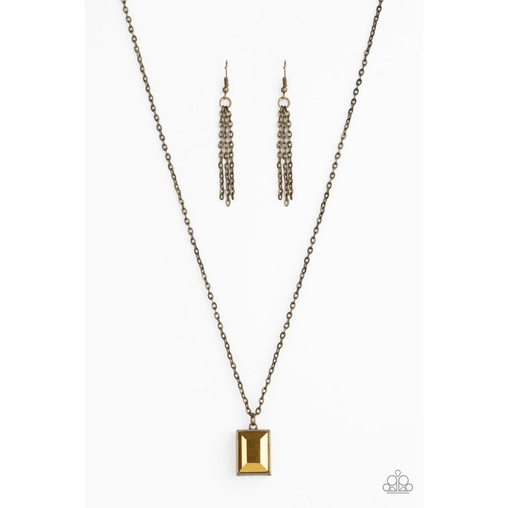 Pro Edge - Brass Necklace - Paparazzi - Dare2bdazzlin N Jewelry