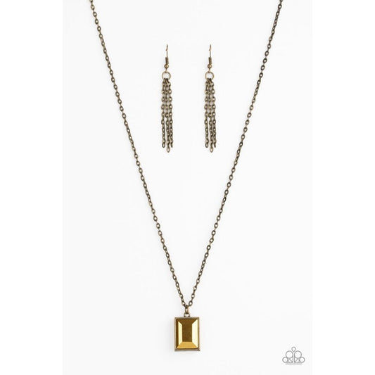 Pro Edge - Brass Necklace - Paparazzi - Dare2bdazzlin N Jewelry