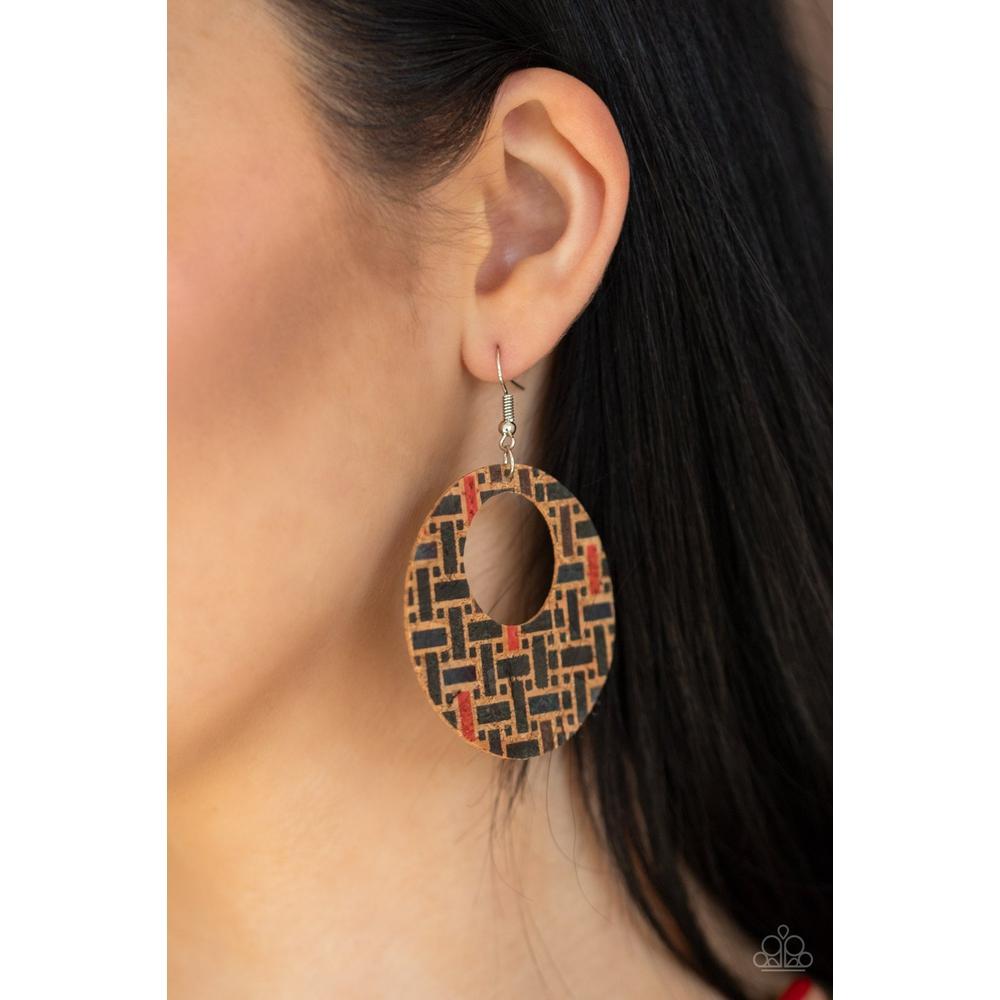 Put A Cork In It - Black Earrings - Paparazzi - Dare2bdazzlin N Jewelry