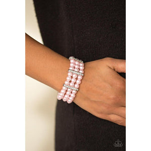 Put On Your GLAM Face - Pink Bracelet - Paparazzi - Dare2bdazzlin N Jewelry