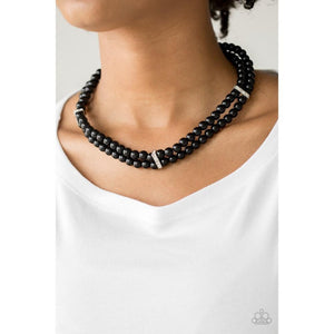 Put On Your Party Dress Black Necklace - Paparazzi - Dare2bdazzlin N Jewelry