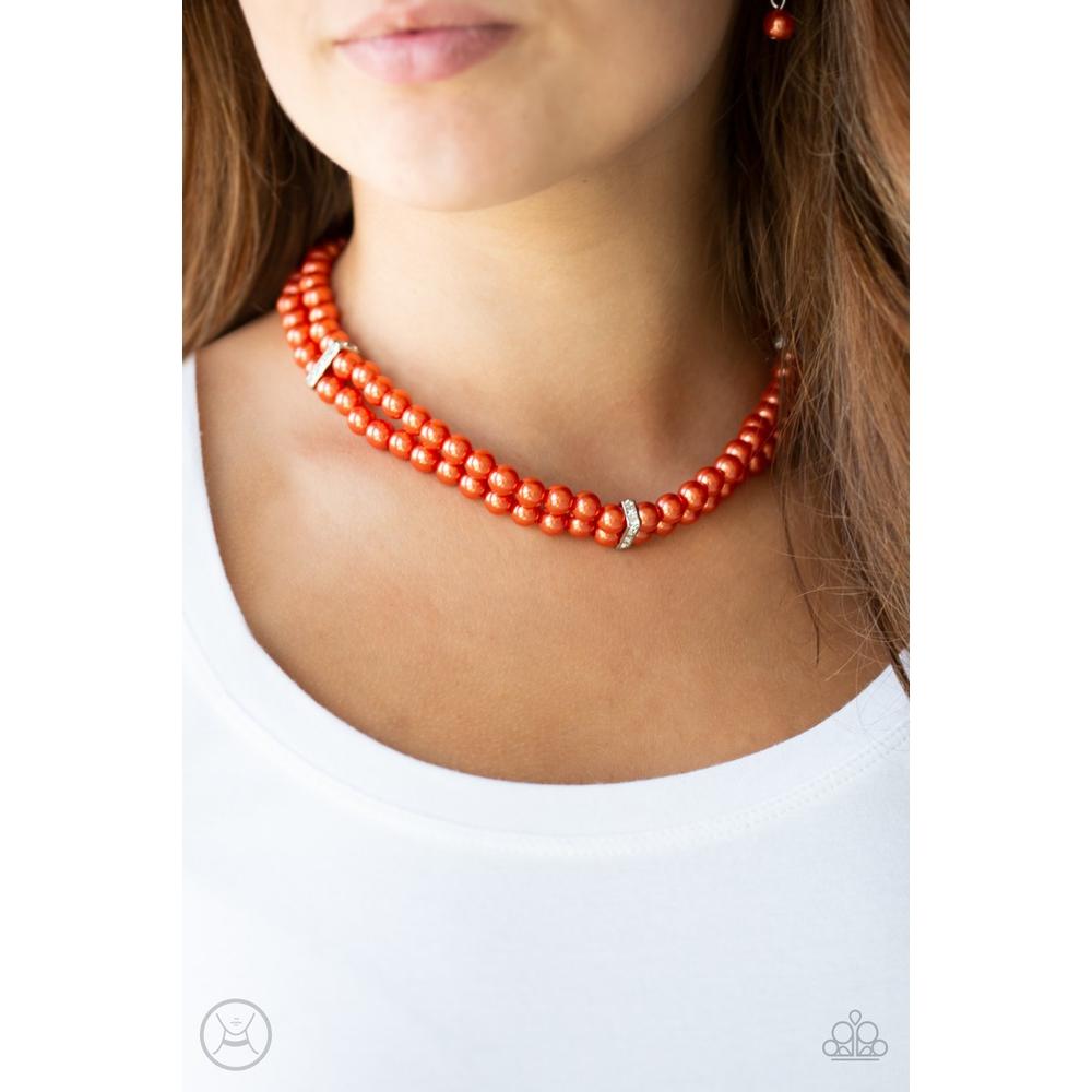 Put On Your Party Dress - Orange Necklace - Paparazzi - Dare2bdazzlin N Jewelry