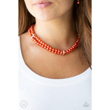 Load image into Gallery viewer, Put On Your Party Dress - Orange Necklace - Paparazzi - Dare2bdazzlin N Jewelry
