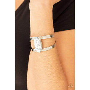 Quarry Queen - White Bracelet - Paparazzi - Dare2bdazzlin N Jewelry
