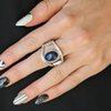 Load image into Gallery viewer, Radiating Riches - Blue Ring - Paparazzi - Dare2bdazzlin N Jewelry
