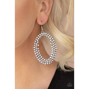 Radical Razzle - White Earrings - Paparazzi - Dare2bdazzlin N Jewelry