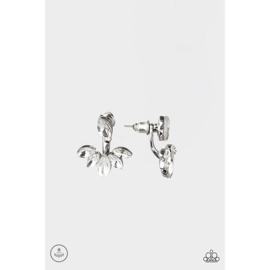 Radical Refinement White Earrings - Paparazzi - Dare2bdazzlin N Jewelry