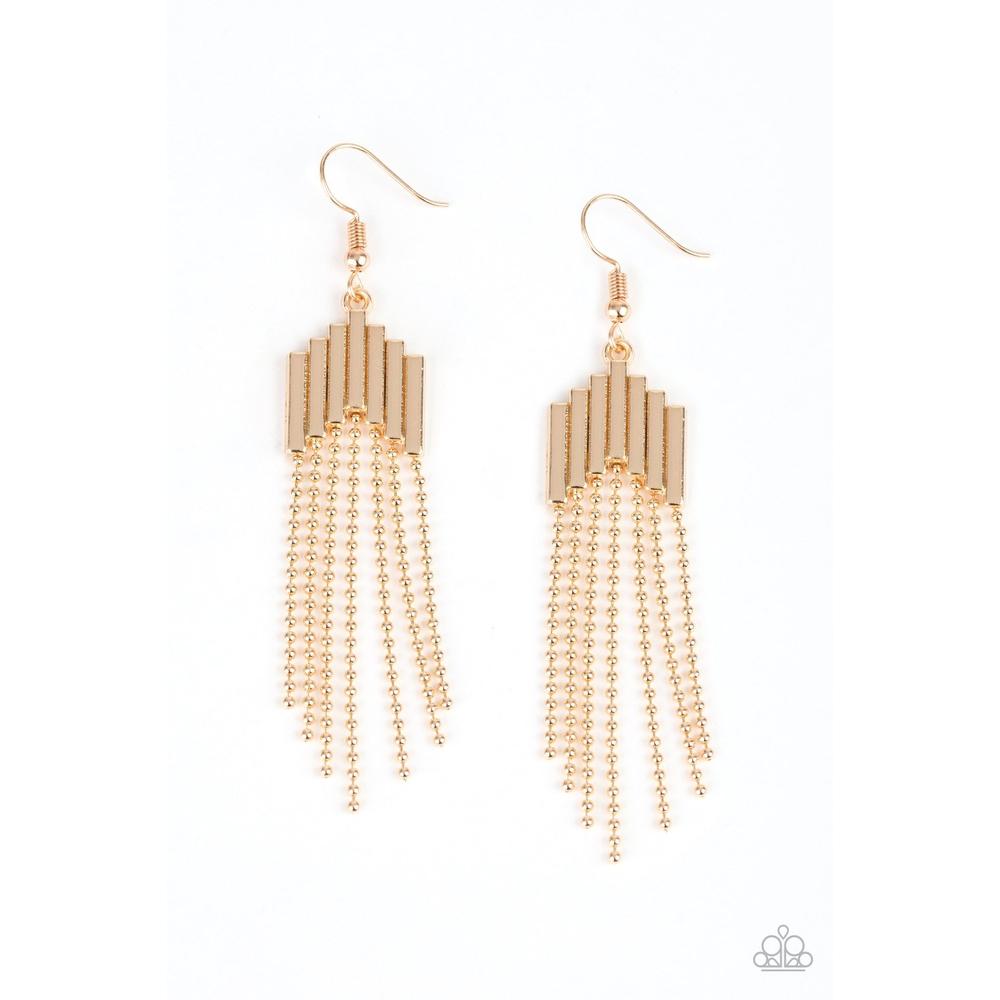 Radically Retro Gold Earrings - Paparazzi - Dare2bdazzlin N Jewelry
